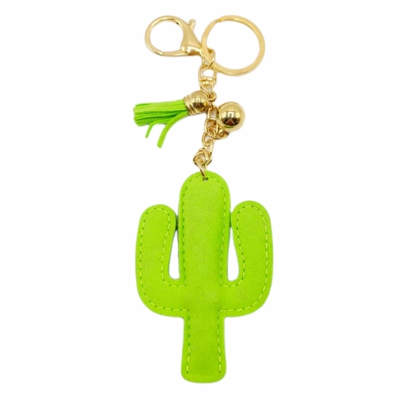 Cactus Plush Rhinestone Keychain - Picture 2 of 3